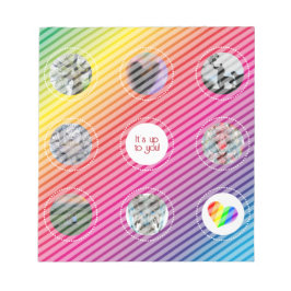 Rainbow Picture Grid Notizblock