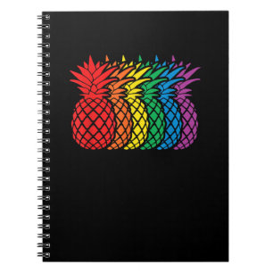 Rainbow Pineapples Aloha Hawaiian Gay Pride Monat Notizblock