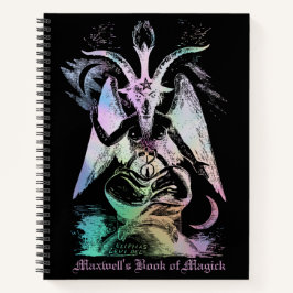Rainbow Pink Baphomet Sabbatical Goat LHP Gothic Notizbuch