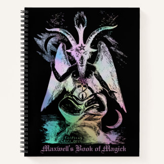 Rainbow Pink Baphomet Sabbatical Goat LHP Gothic Notizbuch