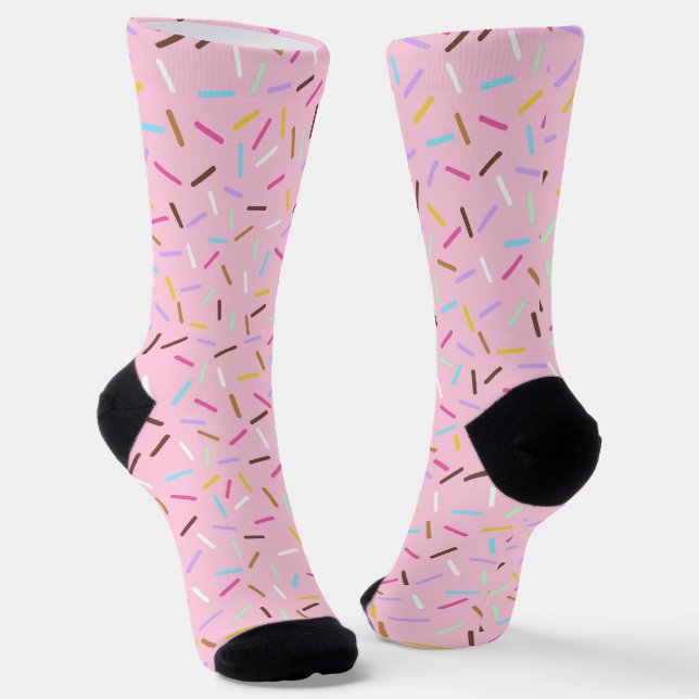 Rainbow Pink Donut Sprinkles Gift Socks Socken (Gewinkelt)