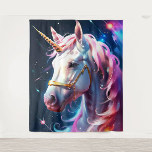 Rainbow Pink Einhorn Kunst, Kultur Wandteppich