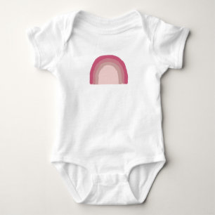 Rainbow Pink Ombre Malerei Baby Bodysuit Strampler