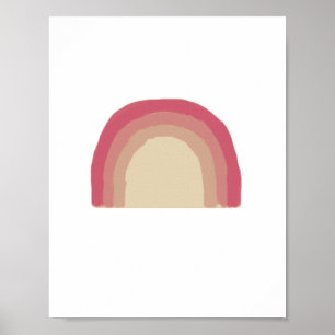 Rainbow Pink Ombre Malerei Kinderzimmer Art Poster
