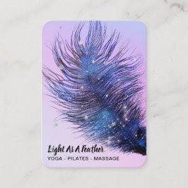 *~* Rainbow Pink Sky Stars Kosmisches Feather Boho Visitenkarte