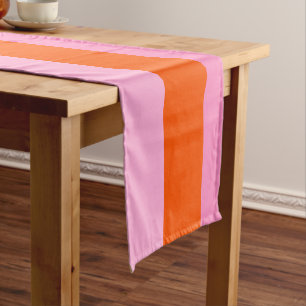 Rainbow Pink und Orange Boho Arch Kurzer Tischläufer