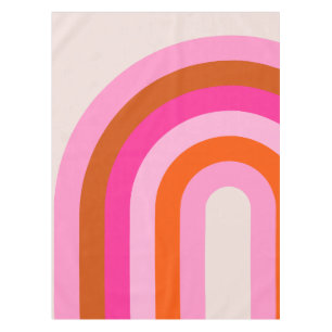 Rainbow Pink und Orange Boho Arch Tischdecke