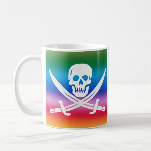 Rainbow Pirate Piratenflagge Kaffeetasse