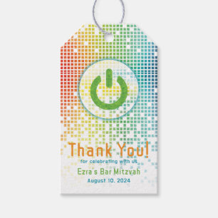 Rainbow Pixel Video Game Gamer Bar Mitzvah Geschenkanhänger