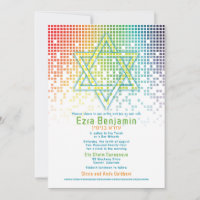 Rainbow Pixels Videospiel Gamer Bar Mitzvah