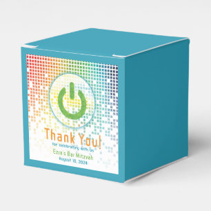 Rainbow Pixels Videospiel Gamer Bar Mitzvah Geschenkschachtel