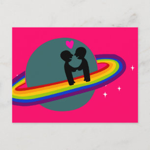 Rainbow Planet Postcard Postkarte