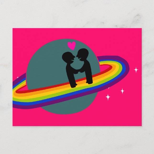 Rainbow Planet Postcard Postkarte (Vorderseite)