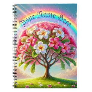 Rainbow Plumeria Notizblock