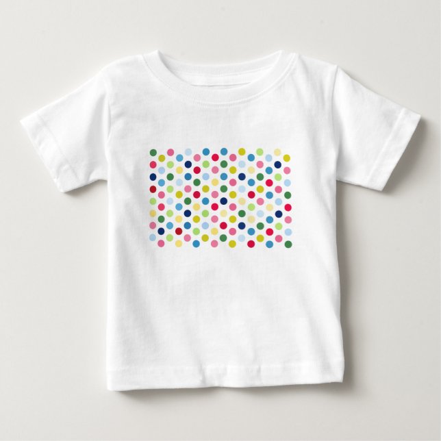Rainbow-Polka Baby T-shirt (Vorderseite)