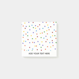 Rainbow Polka Dot Confetti Post-it Klebezettel