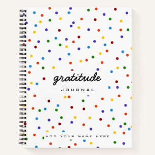 Rainbow Polka Dot Dankensblatt Notizbuch