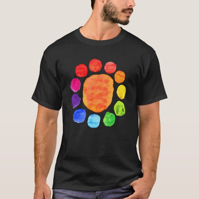 Rainbow Polka Dot September 15th International Dot T-Shirt (Vorderseite)
