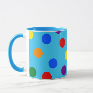 Rainbow Polka Dot Tasse
