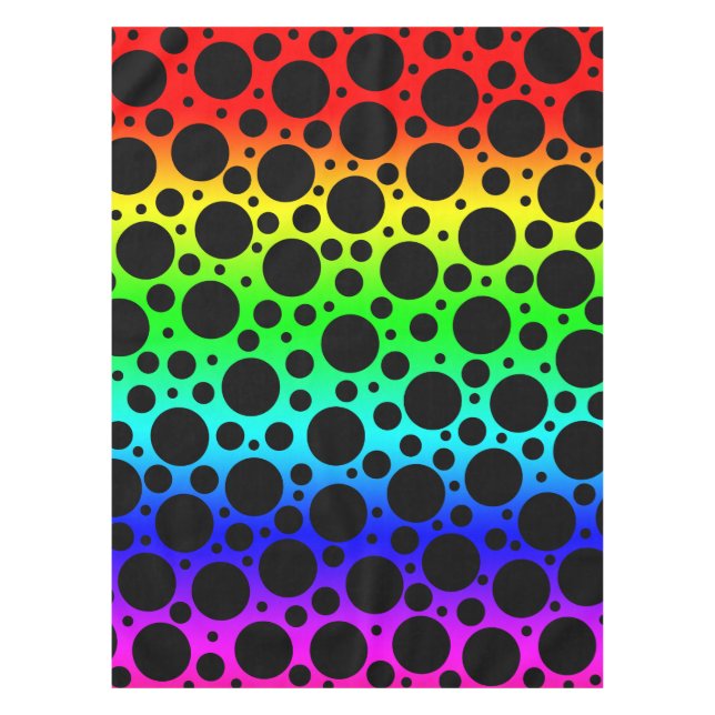 Rainbow Polka Dot Tischdecke (Vorderseite)