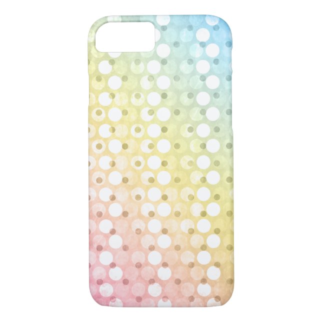 Rainbow Polka Dots Case-Mate iPhone Hülle (Rückseite)