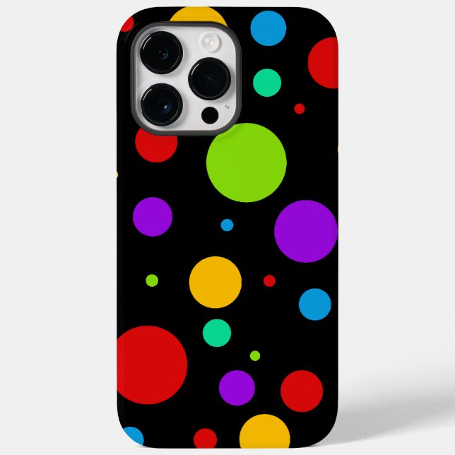Rainbow Polka Dots Case-Mate iPhone Hülle (Rückseite)