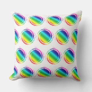 Rainbow Polka Dots Circle Sun Summer Kissen
