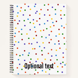 Rainbow Polka Dots Confetti Muster Notizbuch