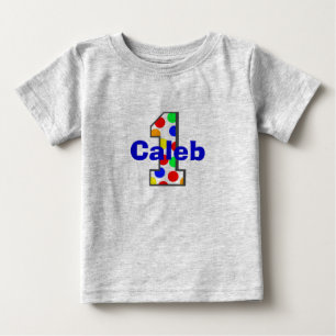 Rainbow Polka Dots Erstes Geburtstags-Shirt Baby T-shirt