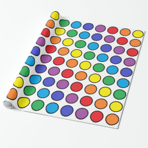 Rainbow Polka Dots Geschenkpapier
