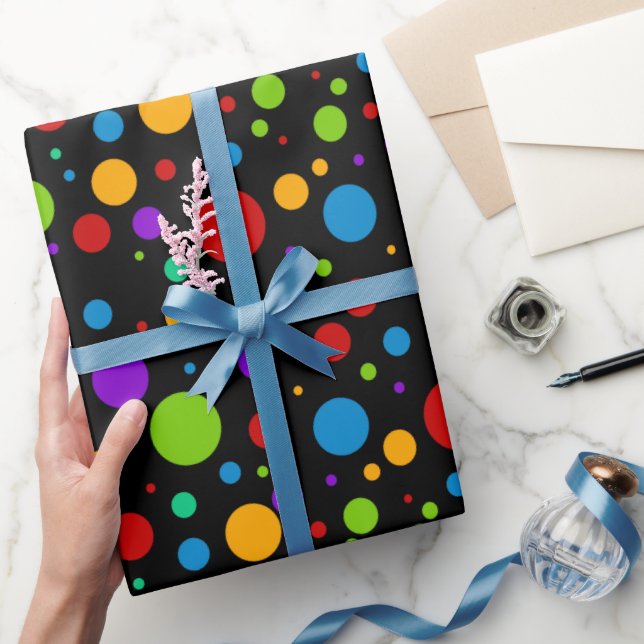 Rainbow Polka Dots Geschenkpapier (Schenken)