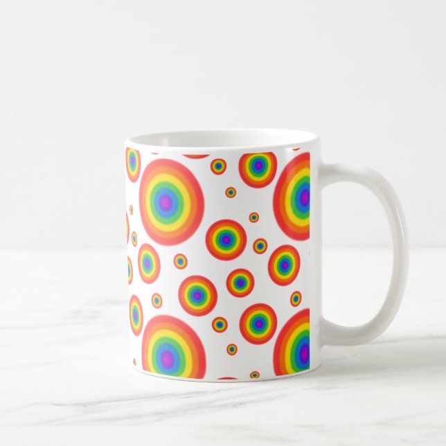 Rainbow Polka Dots Kaffeetasse (Rechts)