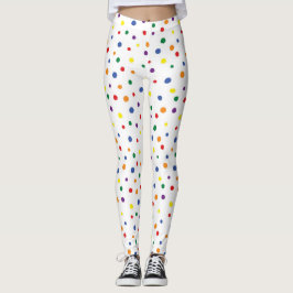 Rainbow Polka Dots Leggings