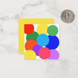 Rainbow Polka Dots Mitteilungskarte