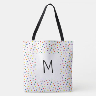 Rainbow Polka Dots Monogramm