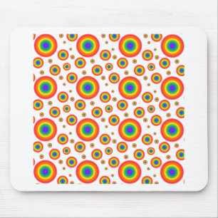 Rainbow Polka Dots Mousepad