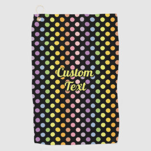 Rainbow Polka Dots Pattern Golfhandtuch