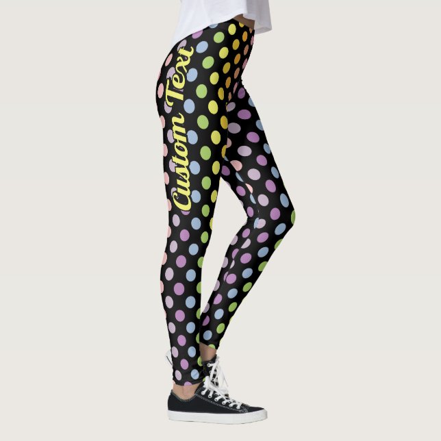 Rainbow Polka Dots Pattern Leggings (Rechts)