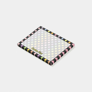 Rainbow Polka Dots Pattern Post-it Klebezettel