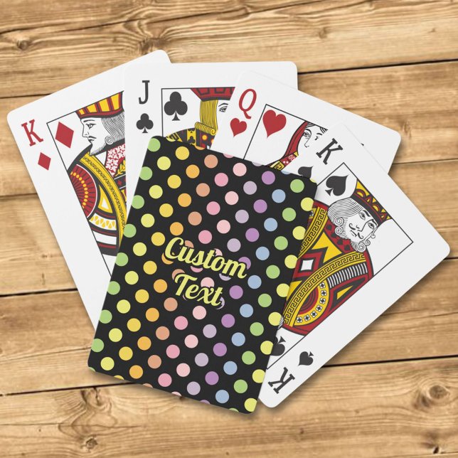 Rainbow Polka Dots Pattern Spielkarten (Von Creator hochgeladen)