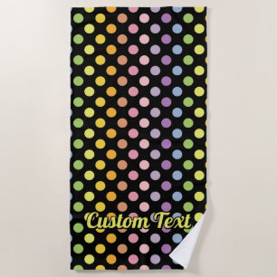 Rainbow Polka Dots Pattern Strandtuch