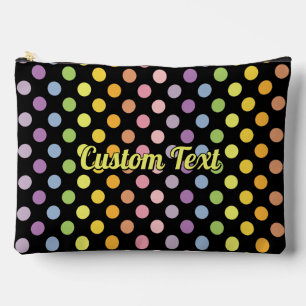 Rainbow Polka Dots Pattern Zubehörtasche