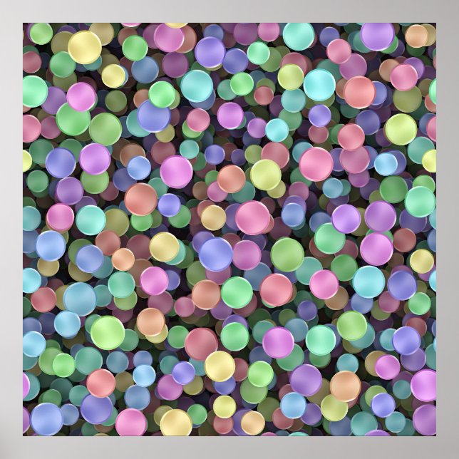 Rainbow Polka Dots Poster (Vorne)