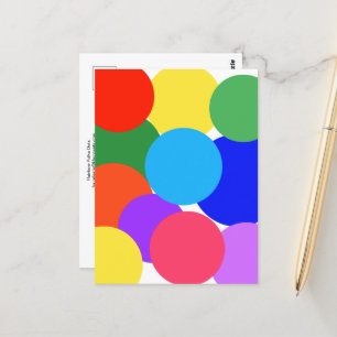 Rainbow Polka Dots Postkarte
