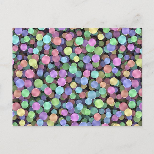 Rainbow Polka Dots Postkarte (Vorderseite)
