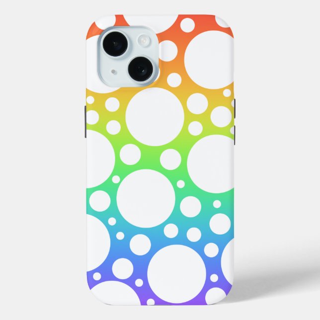 Rainbow Polka Dotted iPhone Case (Rückseite)