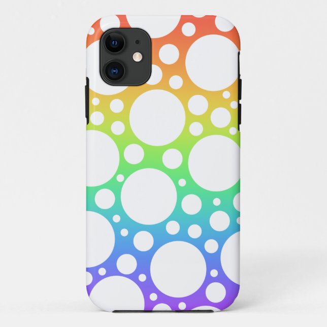 Rainbow Polka Dotted iPhone Case (Rückseite)