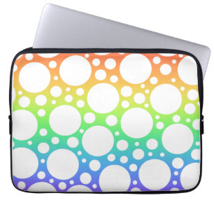 Rainbow Polka Dotted Laptopschutzhülle