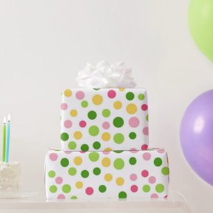 Rainbow Polkadot Pattern farbenfroh Geschenkpapier