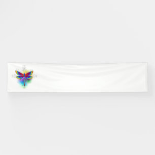 Rainbow Polygonal Dragonfly Banner